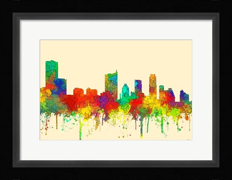 Framed Austin Texas Skyline-SG Print