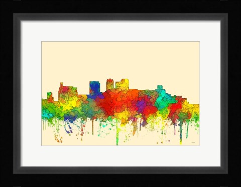 Framed Birmingham Alabama Skyline-SG Print