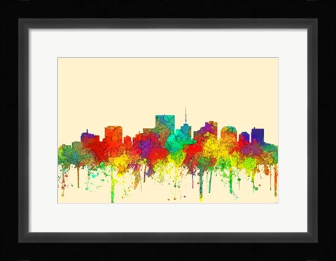 Framed Richmond Virginia Skyline-SG Print