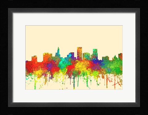 Framed St Paul Minnesota Skyline-SG Print