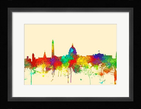 Framed Washington DC Skyline SG Print