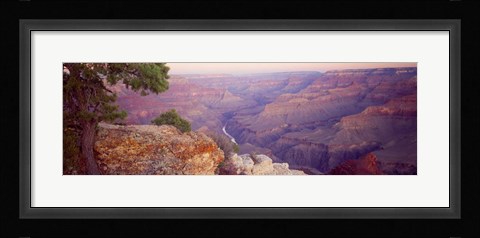 Framed Aerial view of a Valley, Mohave Point, Grand Canyon National Park, Arizona Print