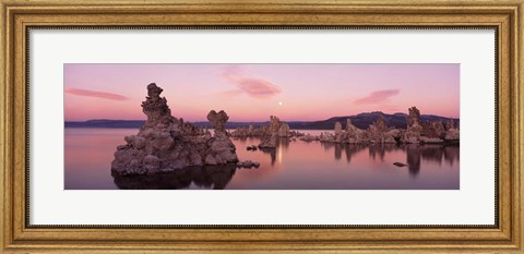 Framed Tufa Rock Formations in a Lake, Mono Lake, Mono Lake Tufa State Reserve, California Print