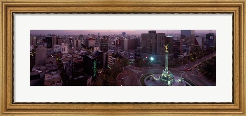 Framed Victory Column in a City, Independence Monument, Mexico City, Mexico Print