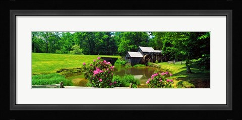 Framed Trees around a Watermill, Mabry Mill, Blue Ridge Parkway, Floyd County, Virginia Print