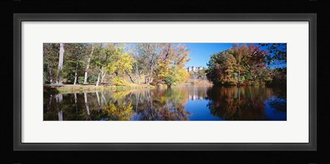 Framed Reflection of Trees in a lake, Biltmore Estate, Asheville, North Carolina Print