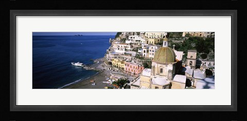 Framed Positano, Amalfi Coast, Salerno, Campania, Italy Print