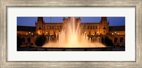 Framed Plaza De Espana, Seville, Spain Print