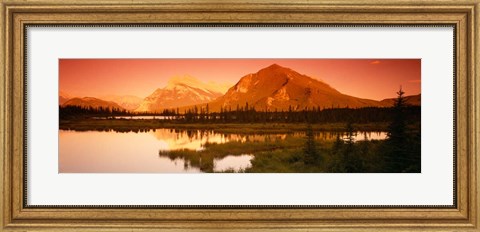 Framed View of the Mt Rundle, Banff National Park, Alberta, Canada Print