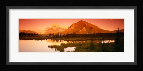 Framed View of the Mt Rundle, Banff National Park, Alberta, Canada Print