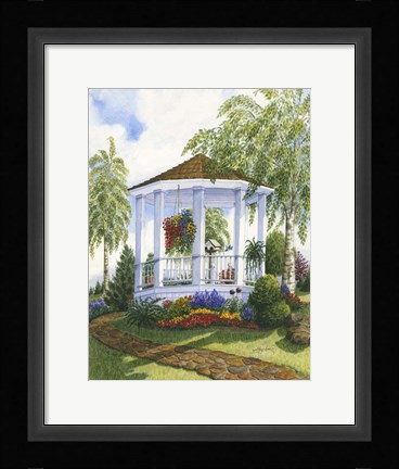 Framed Garden Gazebo Print