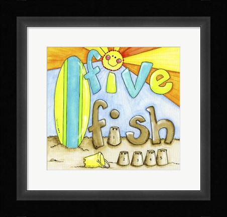 Framed Five Fish Compliment Print