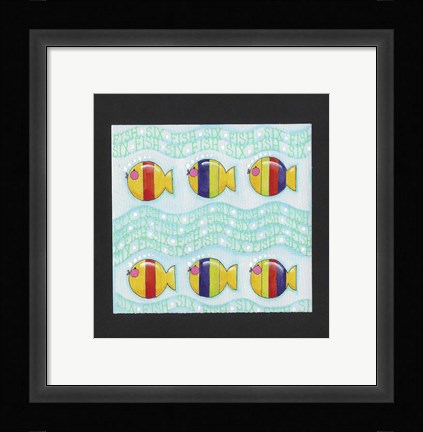 Framed 6 Fish Print