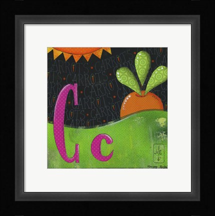 Framed C for Carrots Print