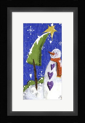 Framed Snow Letters Print