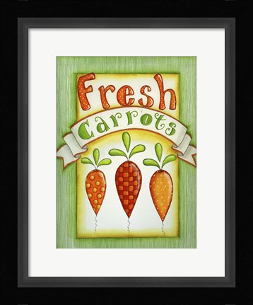 Framed Fresh Carrots Print