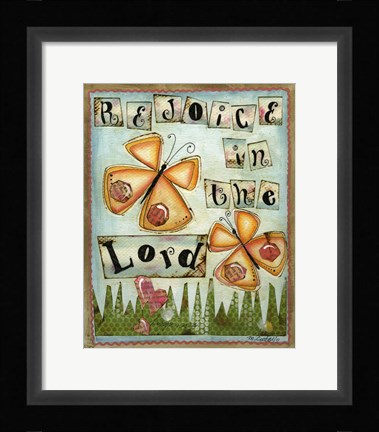 Framed Rejoice in the Lord Print