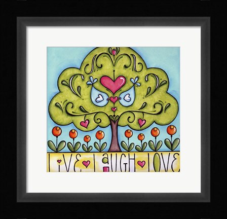 Framed Live Laugh Love Print