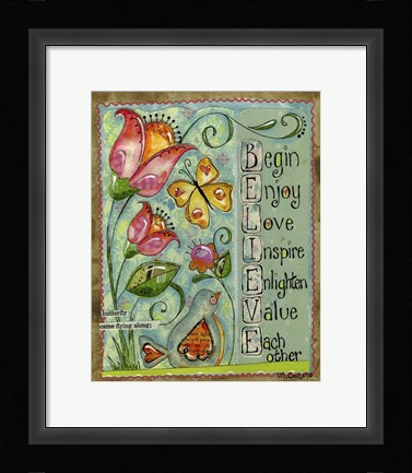 Framed Believe Print