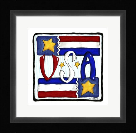 Framed USA Print