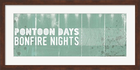Framed Pontoon Days, Bonfire Nights Print