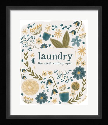 Framed Laundry Cycle Print