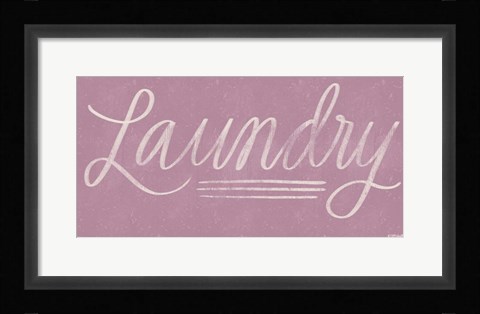 Framed Laundry Chalkboard Print