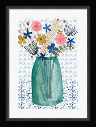 Framed Bouquet in a Jar Print