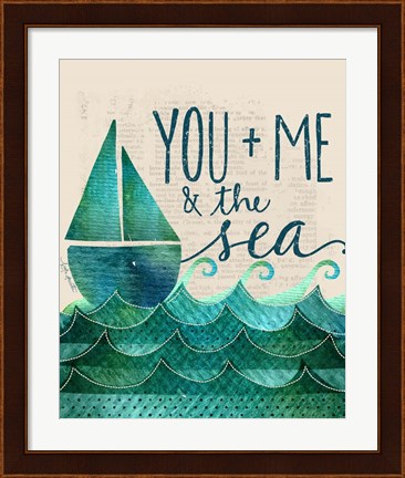 Framed You, Me &amp; the Sea Print