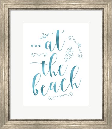 Framed At the Beach - Blue Print