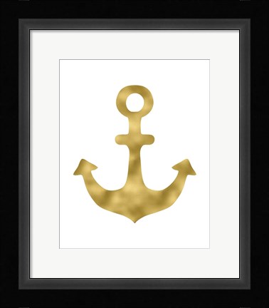 Framed Gold Anchor Print