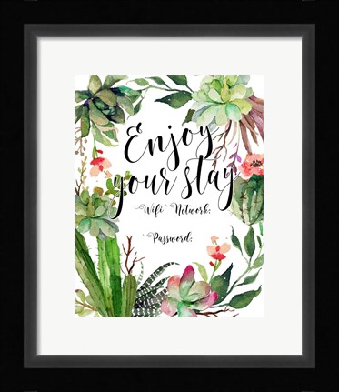 Framed Enjoy Your Stay Print