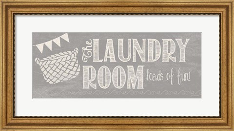 Framed Laundry Room II Print