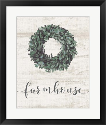 Framed Farmhouse Wreath Print