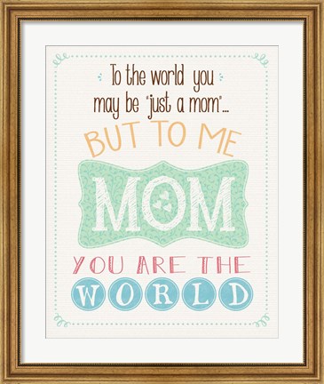 Framed World Mom Print