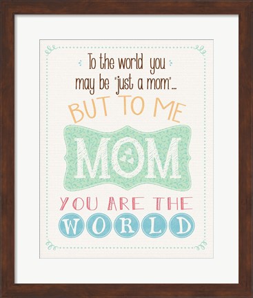 Framed World Mom Print