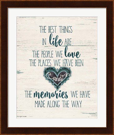 Framed Life, Love, Memories Print