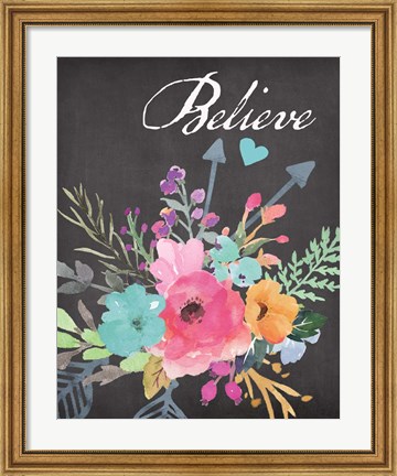 Framed Believe - Chalk Print