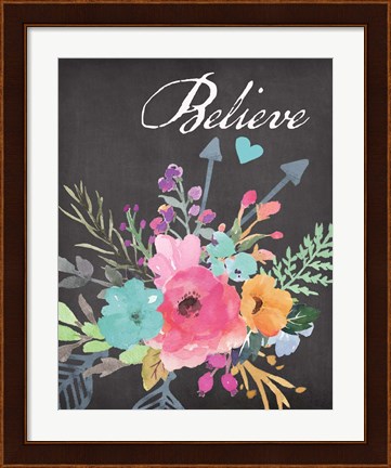 Framed Believe - Chalk Print