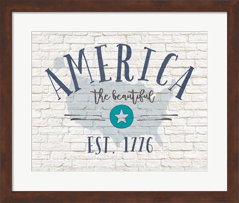 Framed America Brick Print