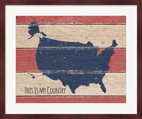 Framed This is My Country Print