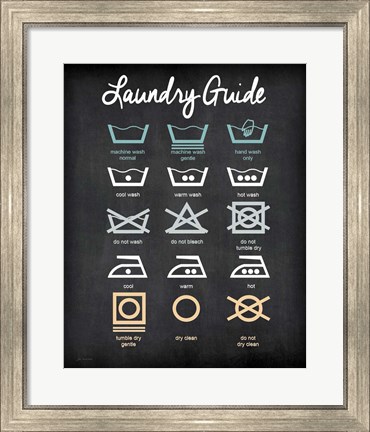 Framed Laundry Guide Print