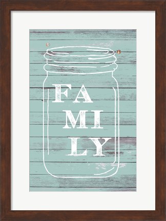 Framed Family Mason Jar Print