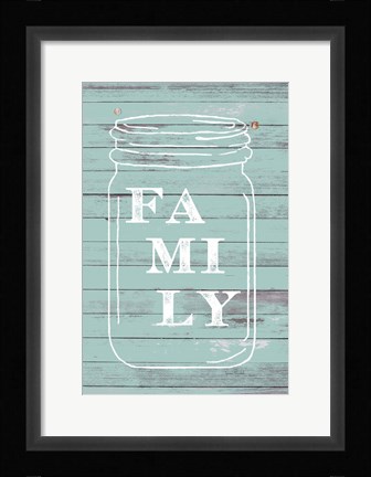 Framed Family Mason Jar Print
