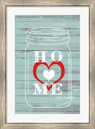 Framed Home Mason Jar Print