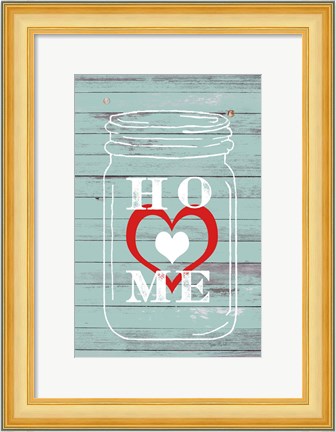 Framed Home Mason Jar Print