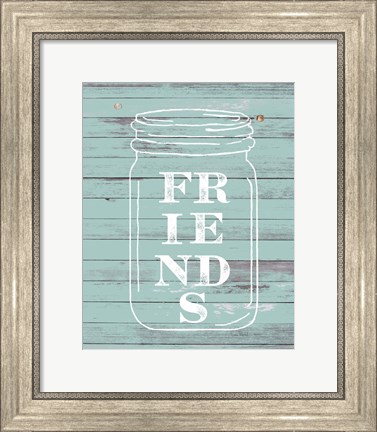 Framed Friends Mason Jar Print