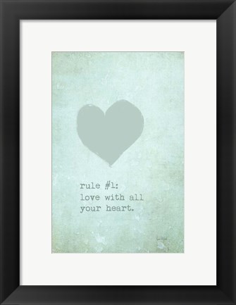 Framed Love with All Your Heart Print