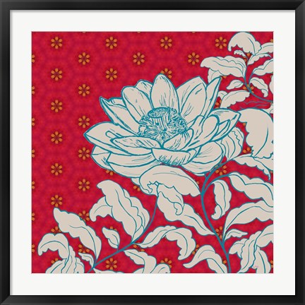 Framed Lotus Bouquet II Print