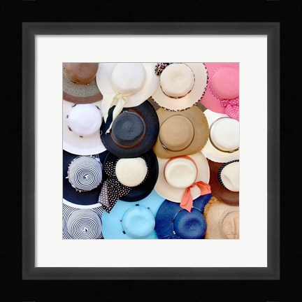 Framed Hats on a Rack Print